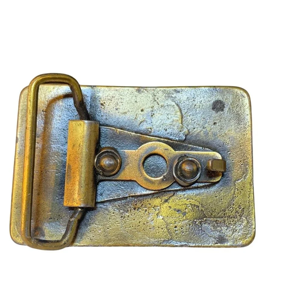 Vintage 1973 San Francisco Cable Car Clay St. Hill Brass Belt Buckle (1154) - Picture 4 of 4